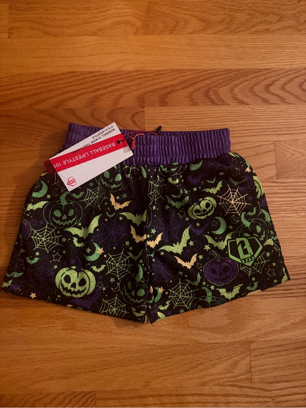 Authentic Baseball Lifestyle 101 Kids' Halloween Shorts Youth XS